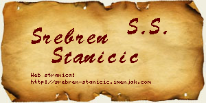 Srebren Staničić vizit kartica
